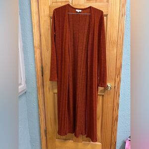 Umgee copper colored duster with slits size S